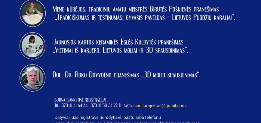 Konferencija „Puodžių karalių rinkimų tradicija ir šiandienos meistrystė – žvilgsnis į Lietuvos keramikos ateitį“